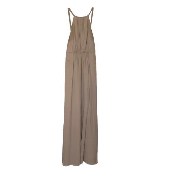 Show Me Your MuMu Amanda Tan Taupe Low Back Maxi Dress Small - Picture 1 of 3
